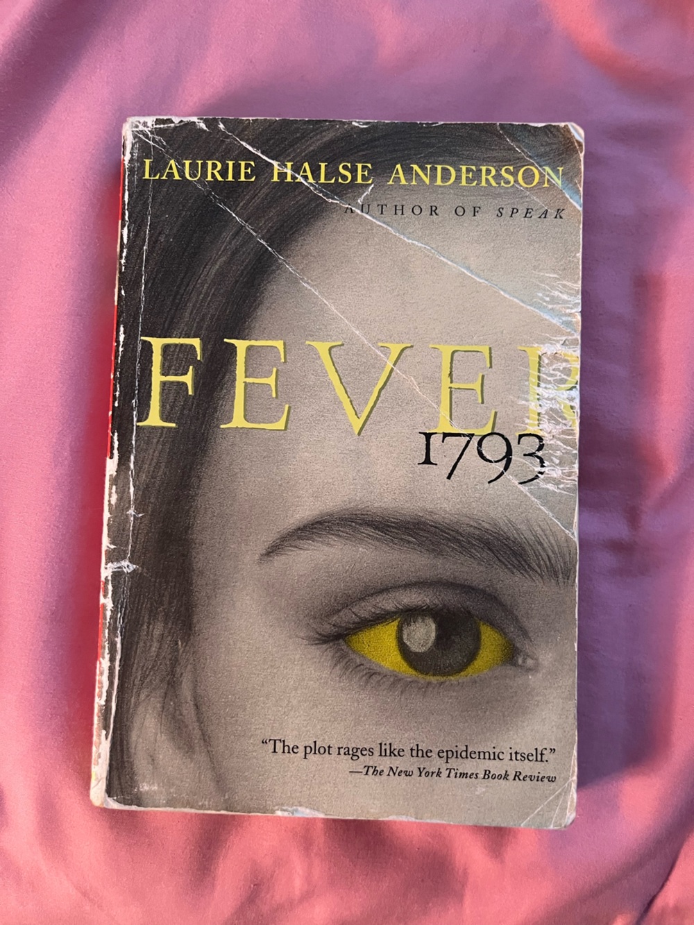 Fever 1793 paperback novel. Yellow Accent Cover